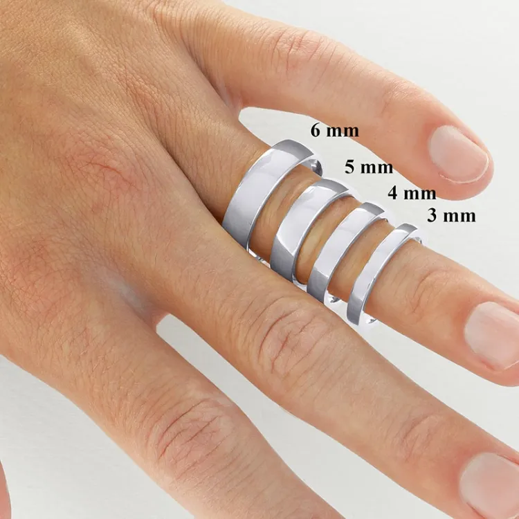 4 mm trouwring in 9 karaat witgoud