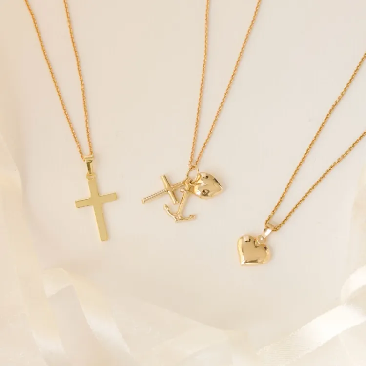 geloof-hoop-liefde hanger in 14 karaat goud - Amoré