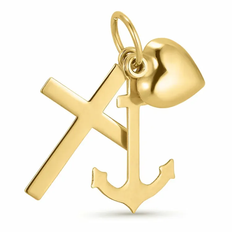 geloof-hoop-liefde hanger in 9 karaat goud - Amoré