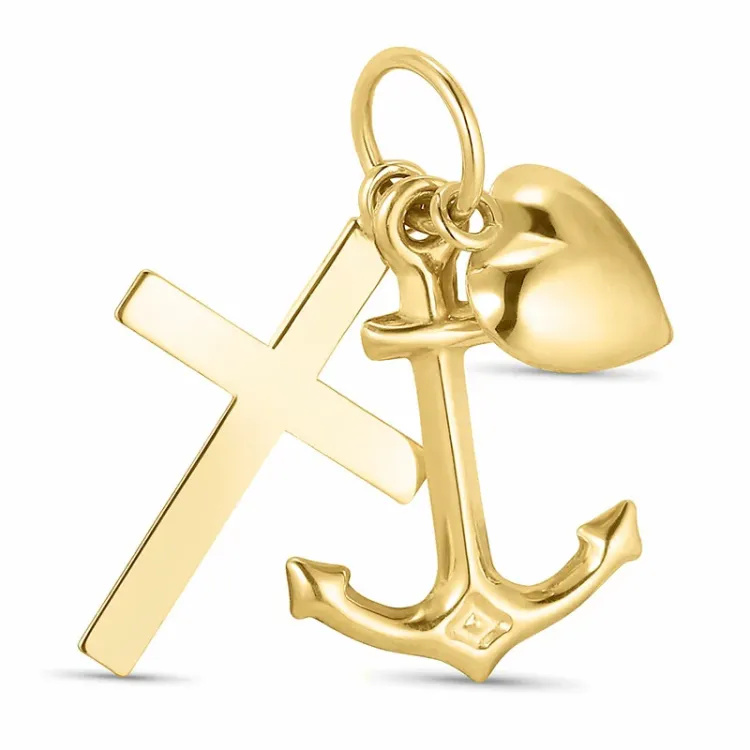 geloof-hoop-liefde hanger in 9 karaat goud - Amoré