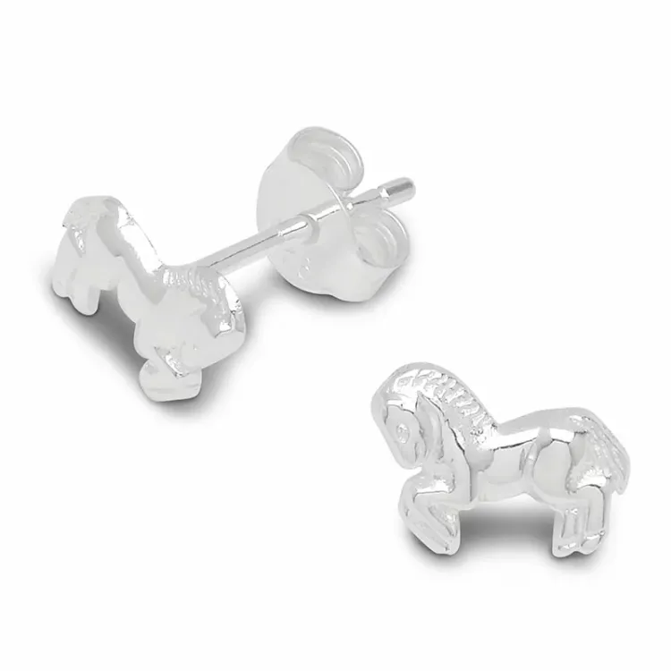 paarden oorbellen in zilver