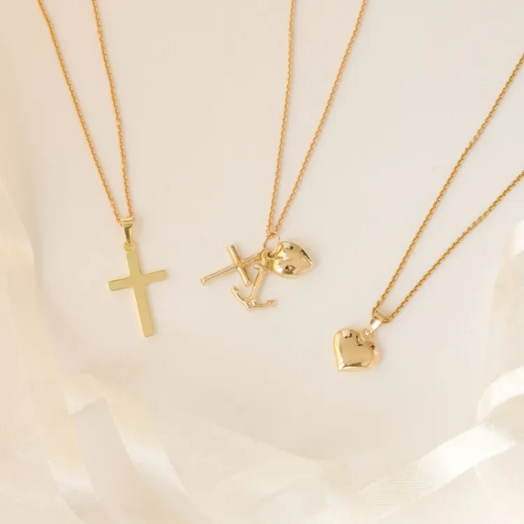 12 x 18 mm kruis hanger in 8 karaat goud - Amoré