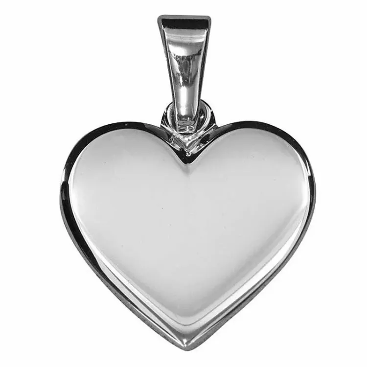 13 x 12,5 mm hart hanger in zilver - Amoré