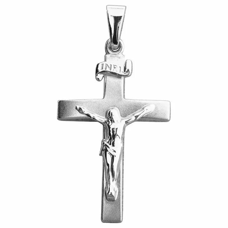 Jezus kruis hanger in zilver - Amoré