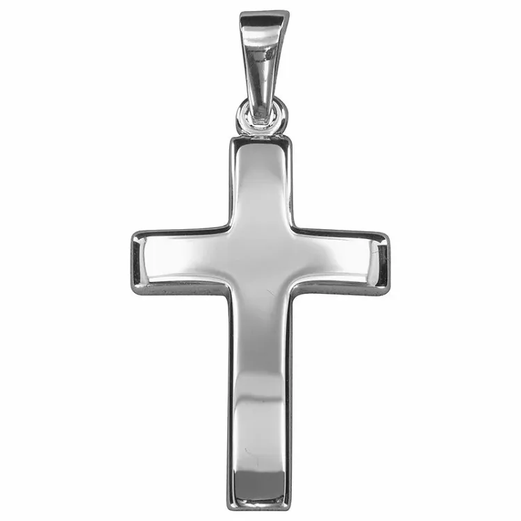 Elegant kruis hanger in zilver