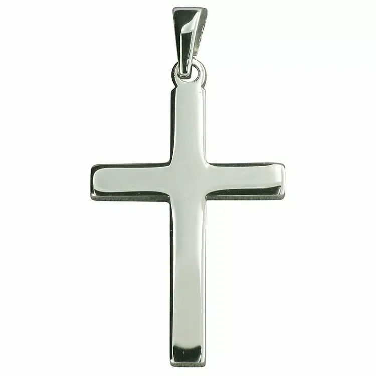 16 x 24 mm kruis hanger in zilver - Amoré