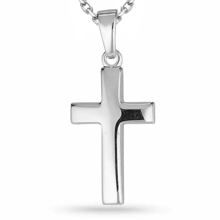kruis ketting in zilver met hanger in zilver - Amoré