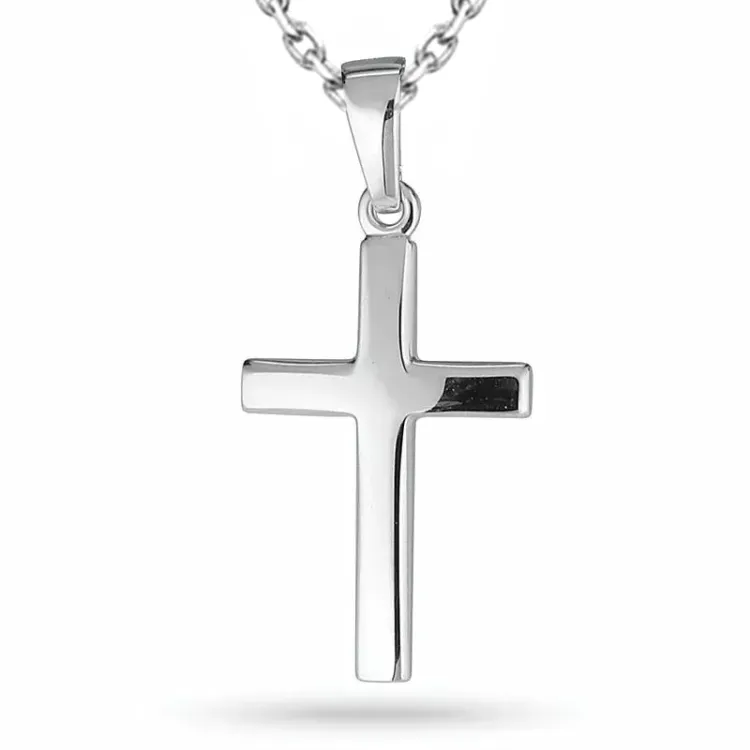 kruis ketting in zilver met hanger in zilver - Amoré