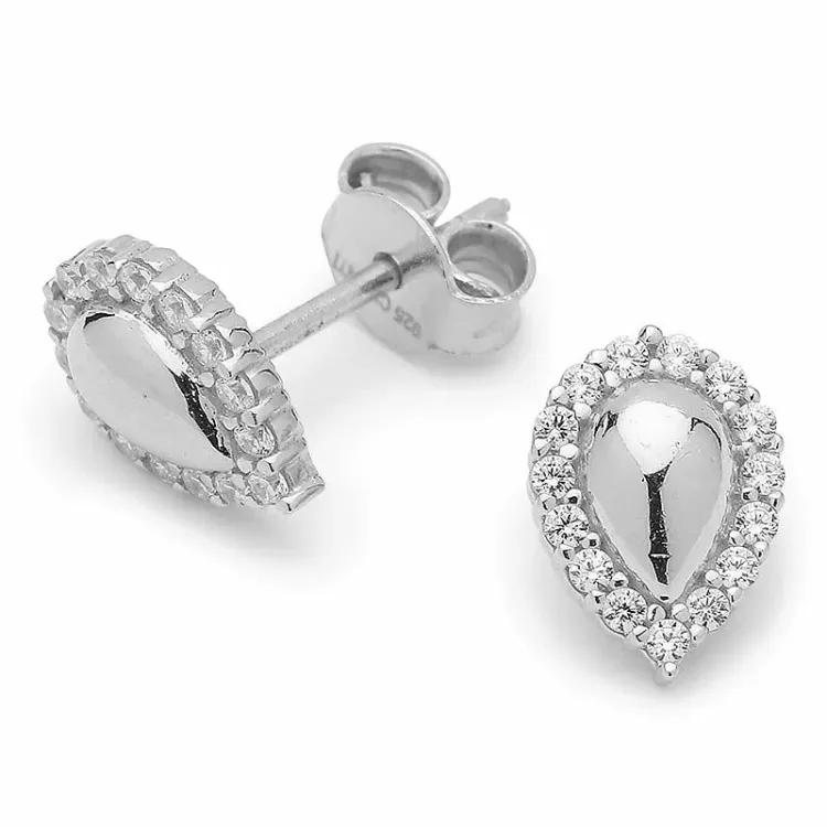 Sieraden: druppel oorsteker in zilver