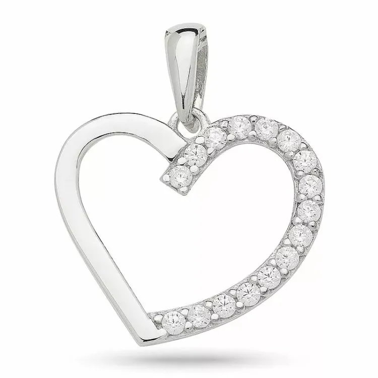 Sieraden: hart hanger in zilver