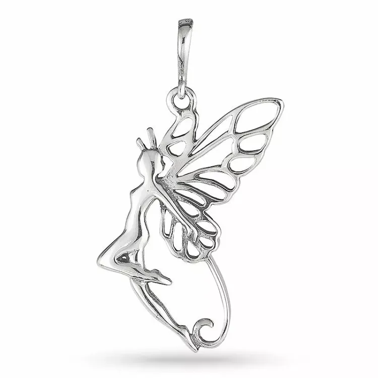 Tinkerbell hanger in zilver