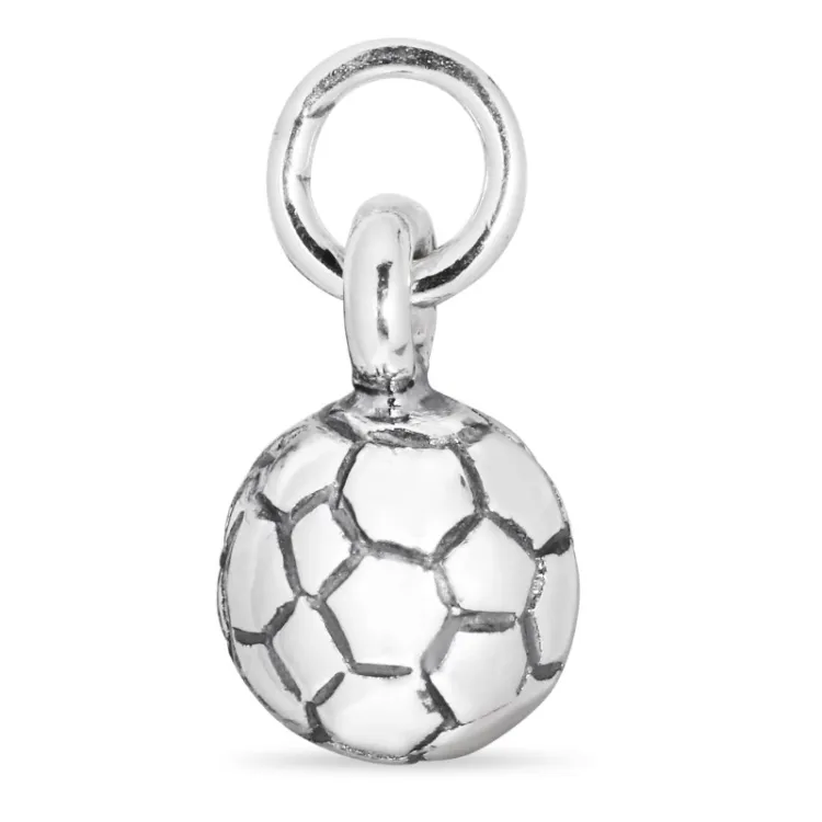 Klein voetbal hanger in zilver