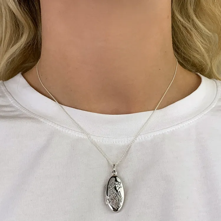 15 x 30 mm medaillon in zilver