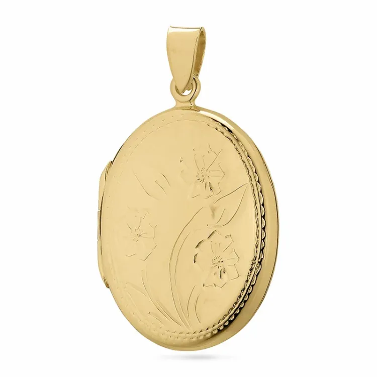 21 x 28 mm medaillon in verguld sterlingzilver