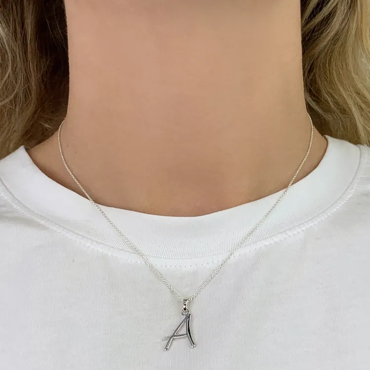 letter a hanger in zilver - My Letter