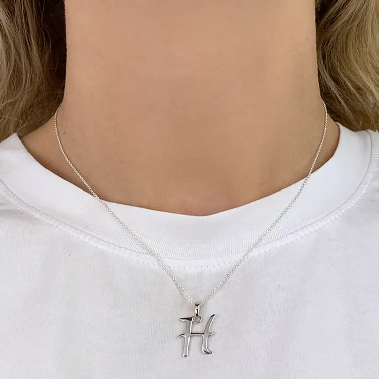 letter h hanger in zilver - My Letter