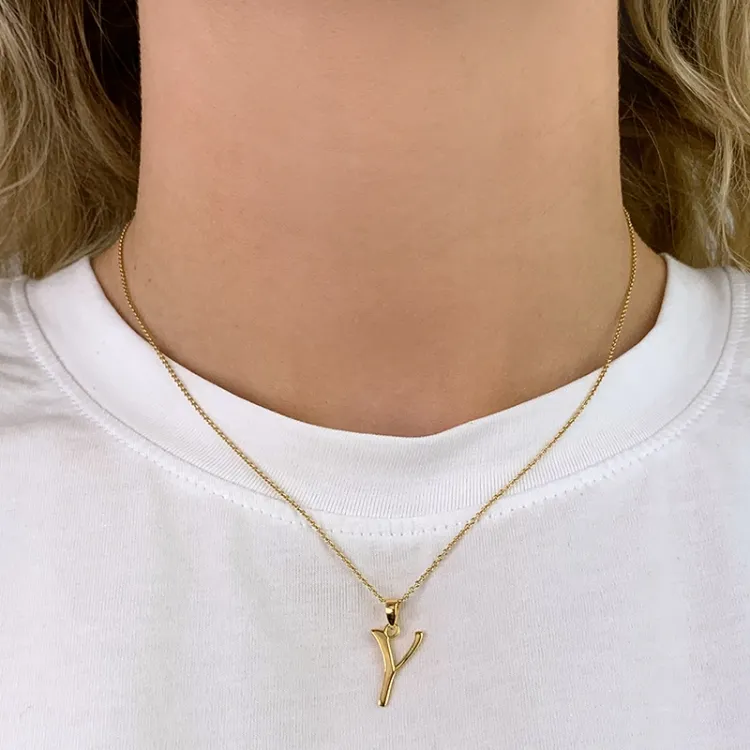 letter Y hanger in verguld sterlingzilver - My Letter