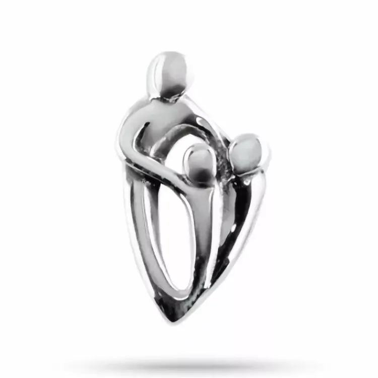 moeder en kind hanger in zilver