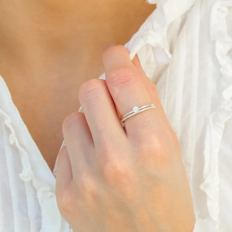 zirkoon ring in zilver