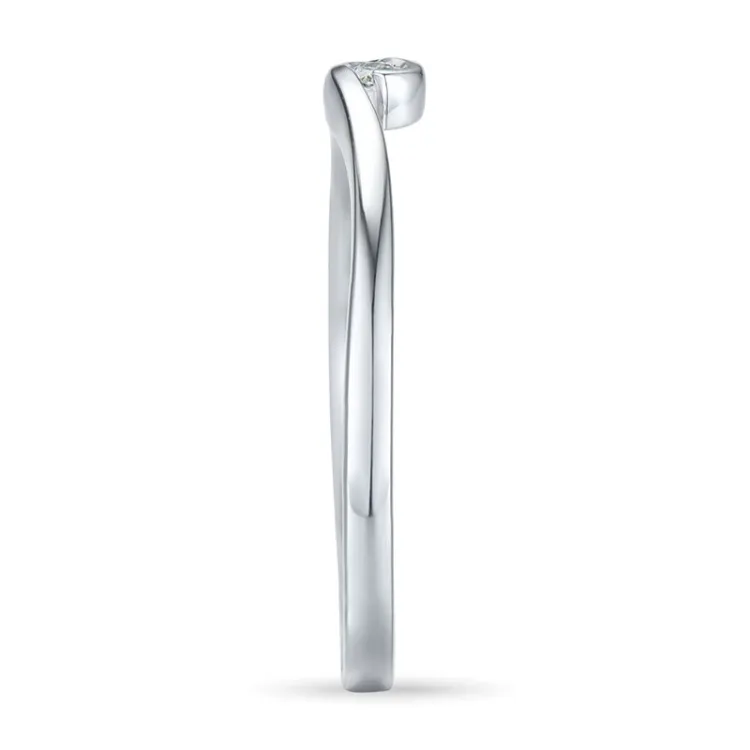 diamant ring in 9 karaat witgoud 0,02 ct
