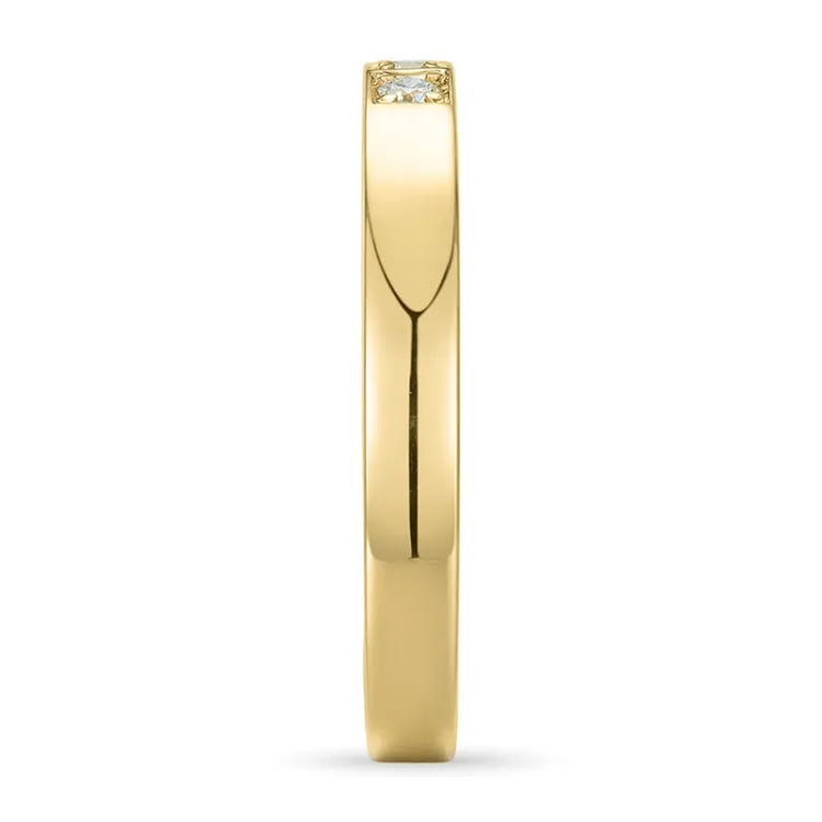 diamant goud mémoire ring in 9 karaat goud 0,09 ct