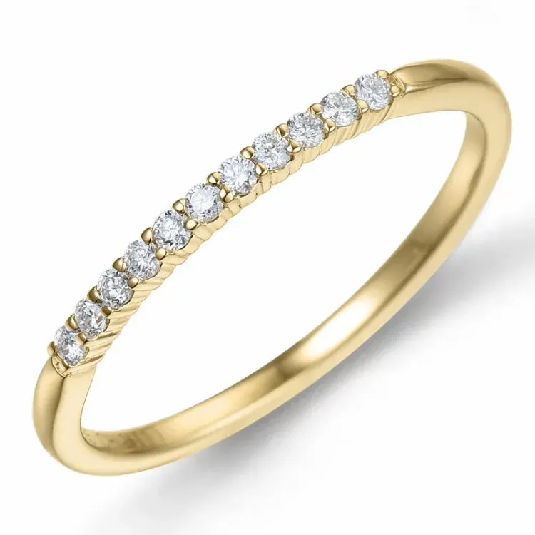 diamant ring in 9 karaat goud 0,10 ct