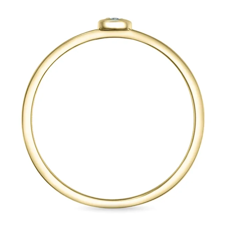 rond diamant ring in 9 karaat goud-en witgoud 0,01 ct