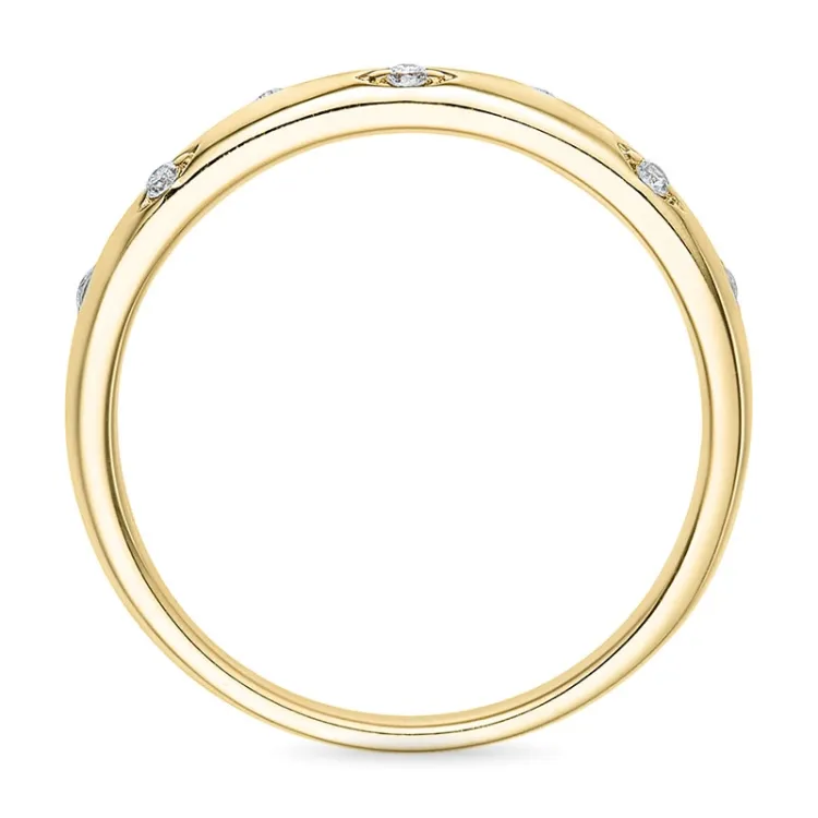 abstract diamant ring in 9 karaat goud 0,09 ct