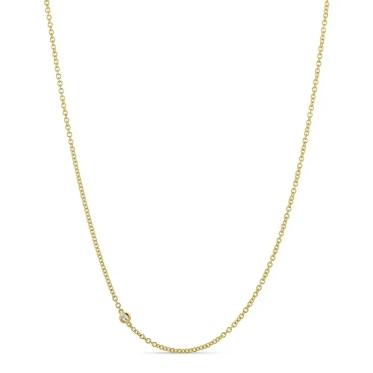 45 cm ketting met hanger in 9 karaat goud 0,05 ct