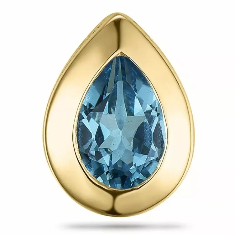 Topaas hanger in 9 caraat goud 0,50 ct