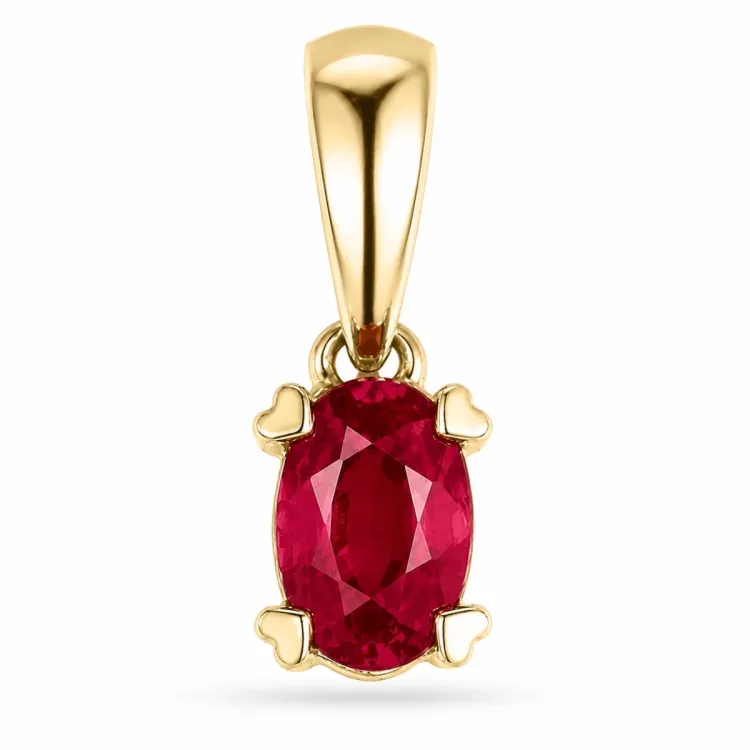 robijn hanger in 9 caraat goud 0,35 ct