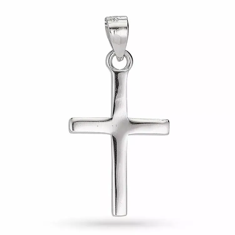 Testsieraad kruis hanger in zilver