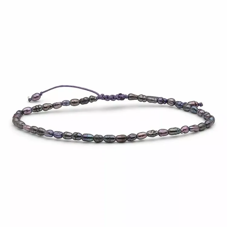 paarse parel armband met zoetwaterparel.