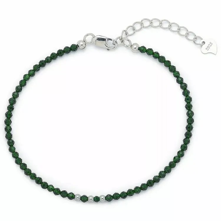 armband met steen en 3 hematite - Loom Stones