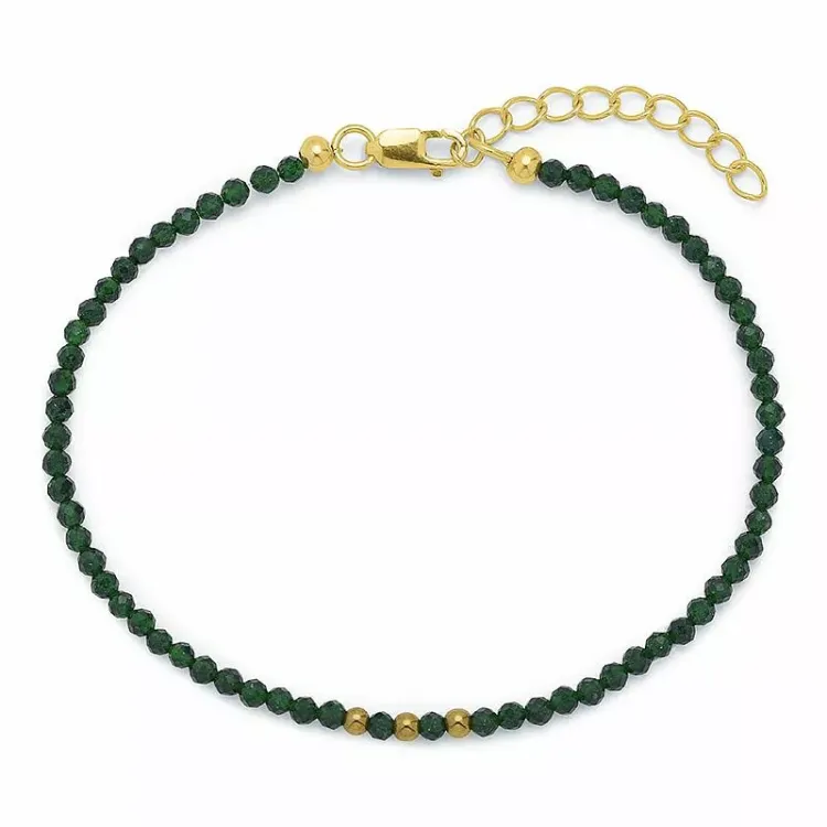 elegant armband met steen en 3 hematite - Loom Stones
