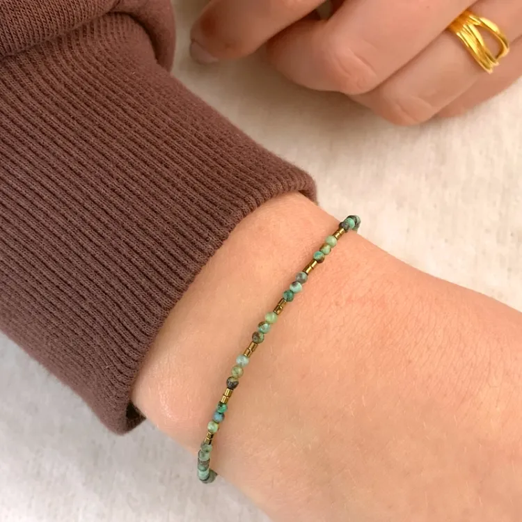 armband met steen en hematite - Loom Stones