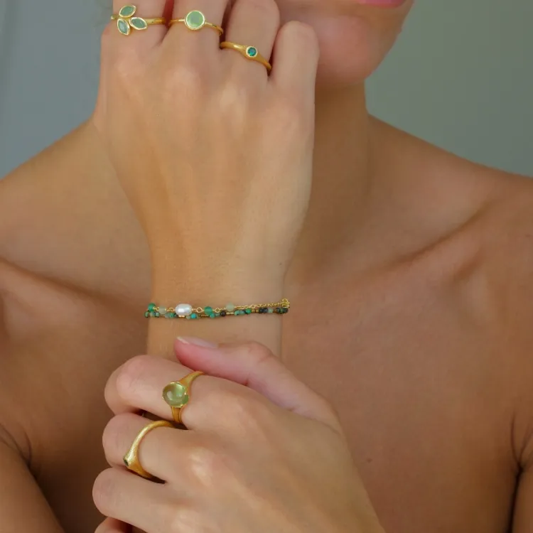 armband met steen en hematite - Loom Stones
