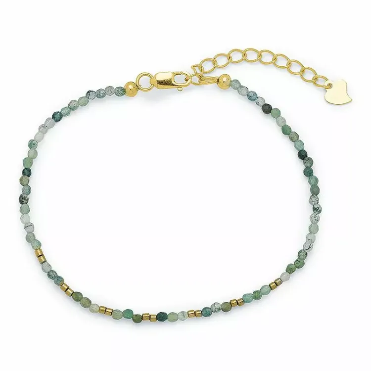steen armband met agaat en hematite - Loom Stones