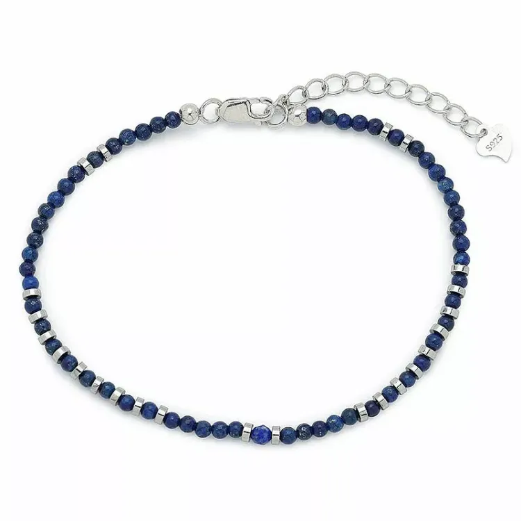 armband met lapis lazuli en hematite - Loom Stones