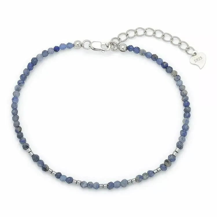 steen armband met sodalit en hematite - Loom Stones