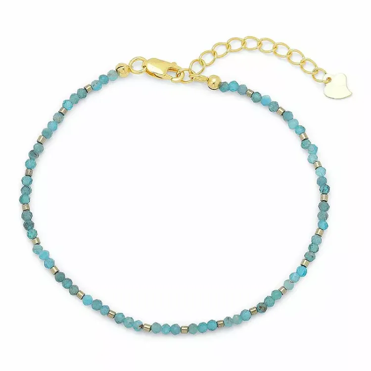 steen armband met apatiet en hematite - Loom Stones