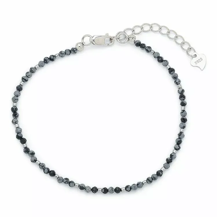 armband met obsidian en hematite - Loom Stones