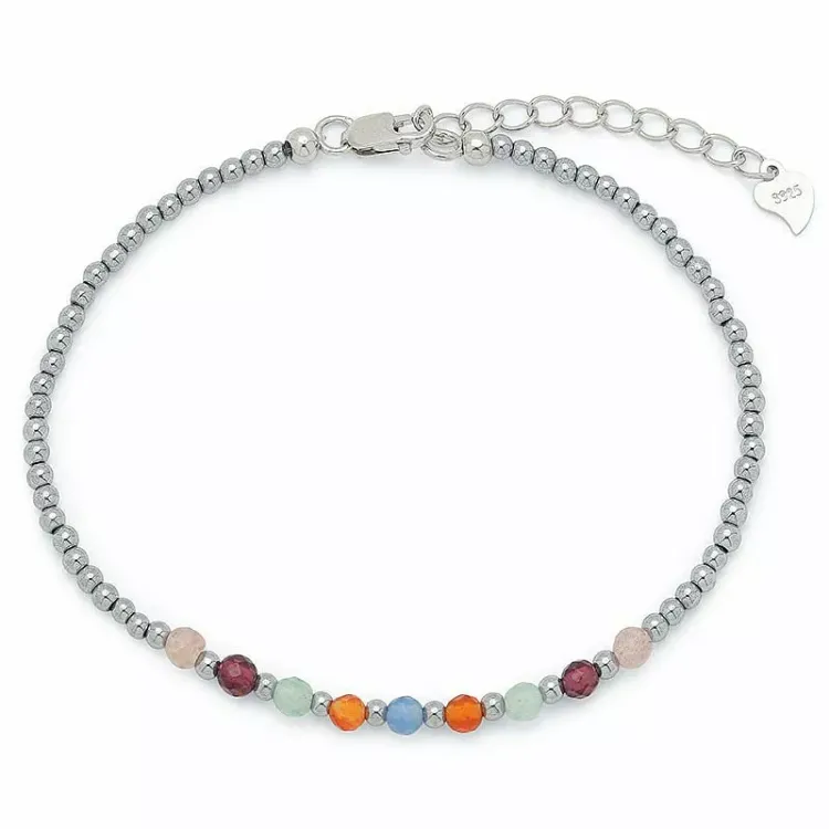 Armband met hematite en steen.