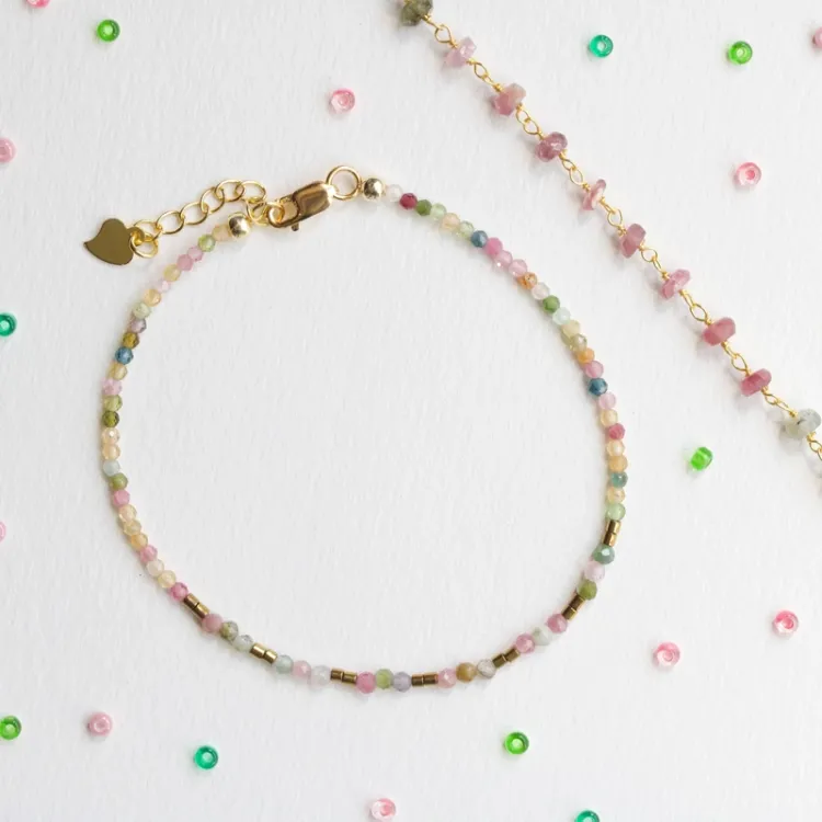 steen armband met toermalijn en hematite - Loom Stones