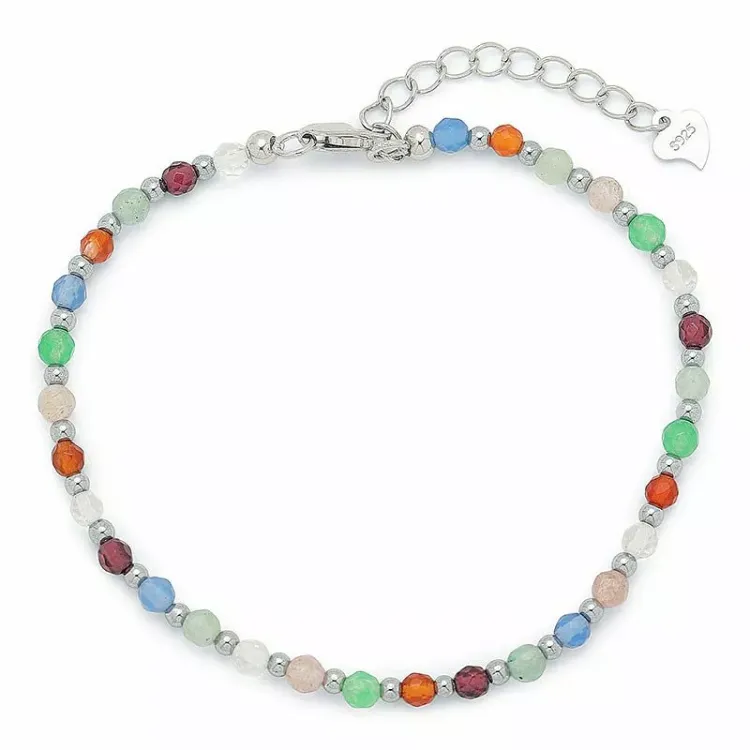 armband met hematite en steen - Loom Stones