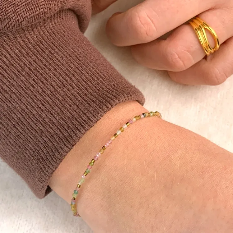 armband met toermalijn en hematite - Loom Stones