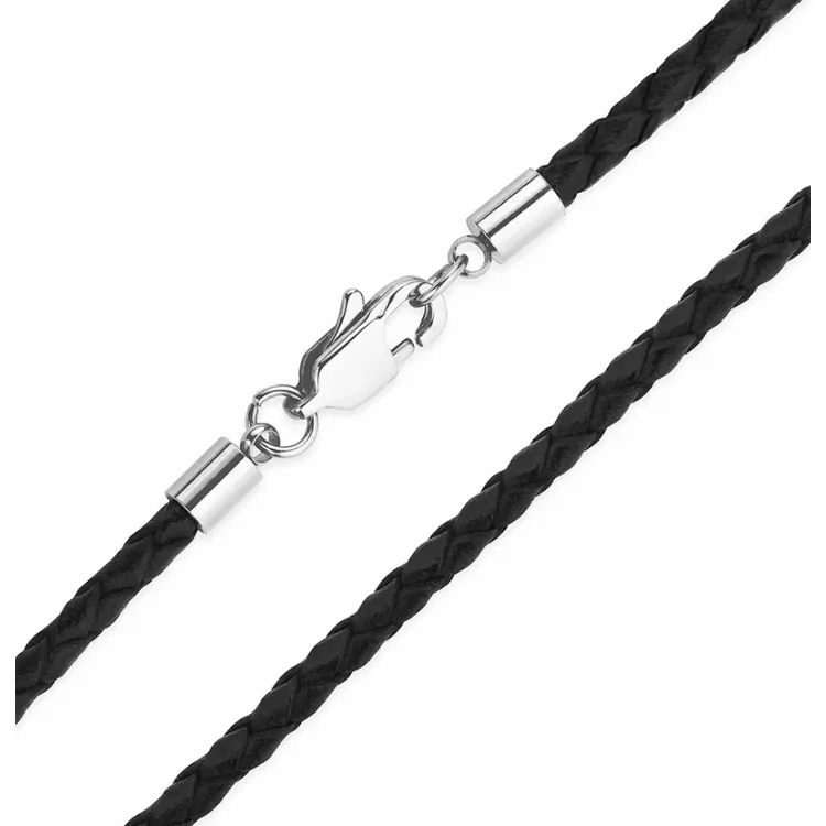 ketting in leren 50 cm x 3,0 mm