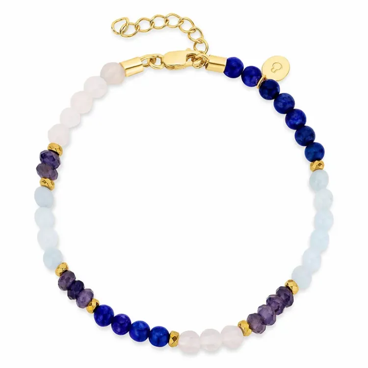 multikleurige armband met steen - Loom Stones