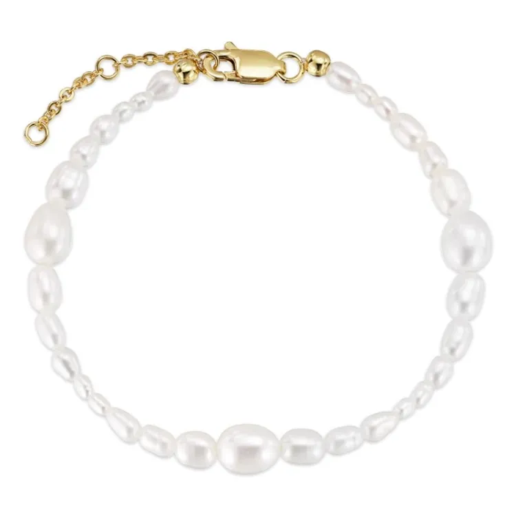 Verschillende maten armband met zoetwaterparel