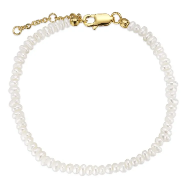 3 mm armband met zoetwaterparel